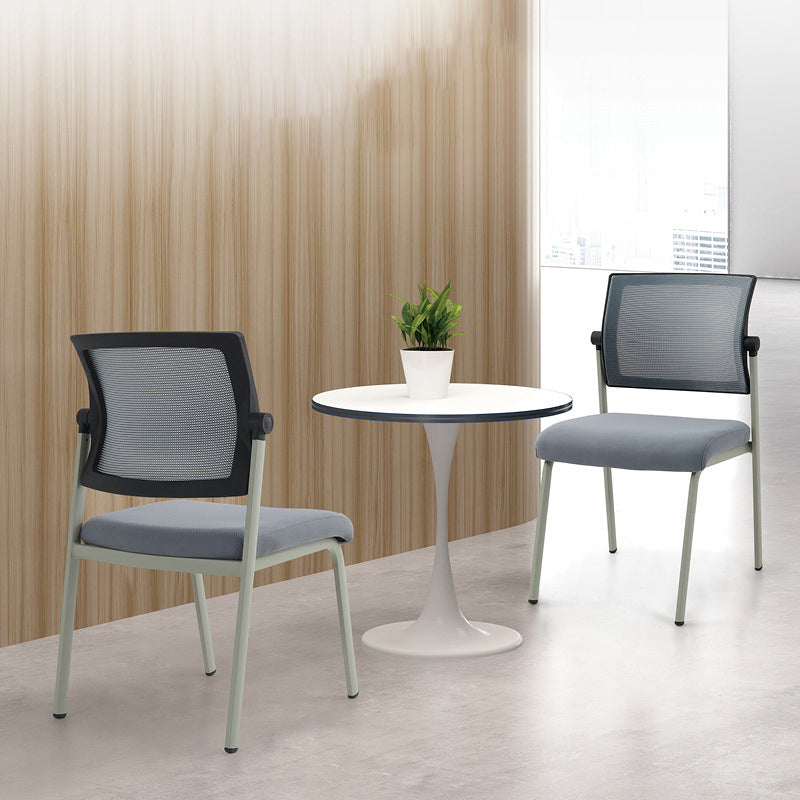 Armloze eigentijdse bureaustoel metalen frame katoenen stoel ergonomische stoel