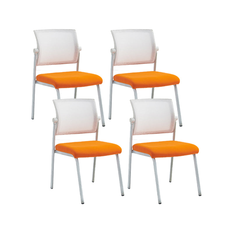 Armloze eigentijdse bureaustoel metalen frame katoenen stoel ergonomische stoel