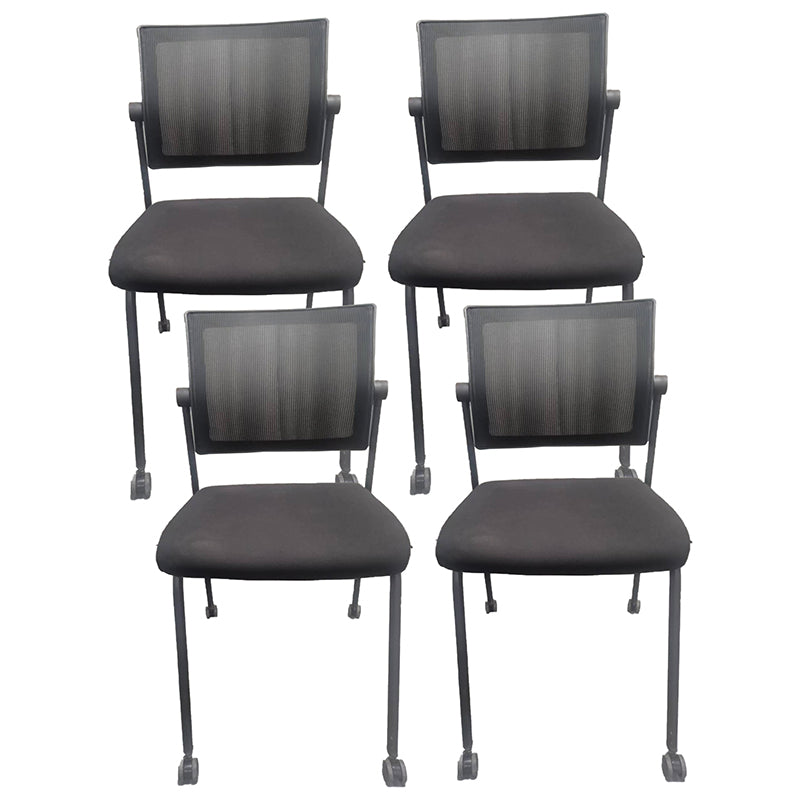 Armloze eigentijdse bureaustoel metalen frame katoenen stoel ergonomische stoel