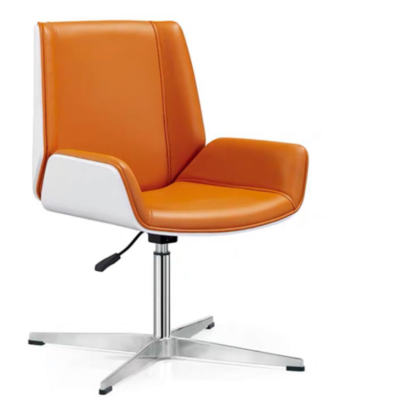 Ergonomische faux lederen bureau stoel thuiskantoor zwenkwarmeloze stoel