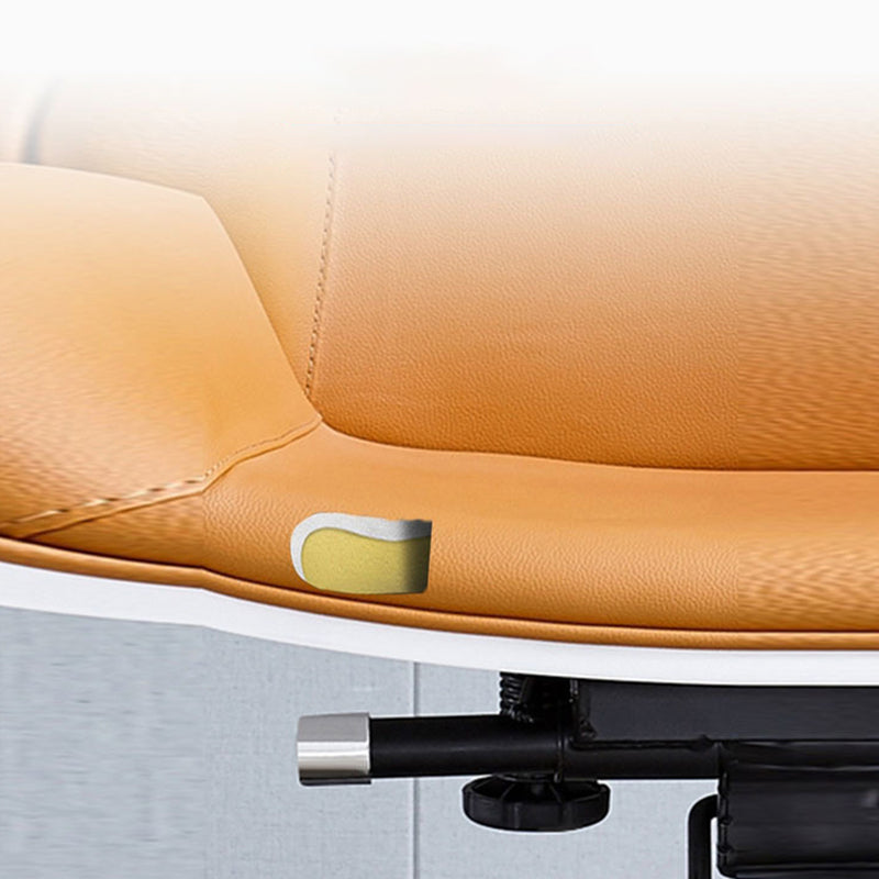 Ergonomische faux lederen bureau stoel thuiskantoor zwenkwarmeloze stoel
