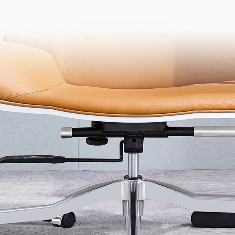 Ergonomische faux lederen bureau stoel thuiskantoor zwenkwarmeloze stoel