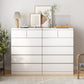 Modern Style White Storage Chest Vertical Wooden Chest with 3 / 4 / 5 / 6 Drawers
