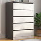 Modern Style White Storage Chest Vertical Wooden Chest with 3 / 4 / 5 / 6 Drawers