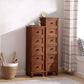 Coffre de rangement de style rétro, coffre de lingerie vertical en bois pour chambre à coucher