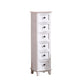 Coffre de rangement de style rétro, coffre de lingerie vertical en bois pour chambre à coucher