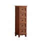 Coffre de rangement de style rétro, coffre de lingerie vertical en bois pour chambre à coucher