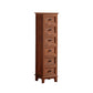 Coffre de rangement de style rétro, coffre de lingerie vertical en bois pour chambre à coucher