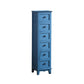 Coffre de rangement de style rétro, coffre de lingerie vertical en bois pour chambre à coucher