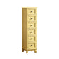Coffre de rangement de style rétro, coffre de lingerie vertical en bois pour chambre à coucher