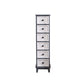 Coffre de rangement de style rétro, coffre de lingerie vertical en bois pour chambre à coucher