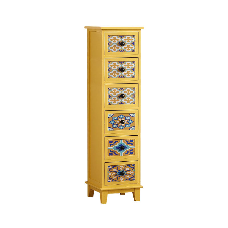 Coffre de rangement de style rétro, coffre de lingerie vertical en bois pour chambre à coucher