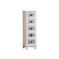 Coffre de rangement de style rétro, coffre de lingerie vertical en bois pour chambre à coucher