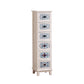 Coffre de rangement de style rétro, coffre de lingerie vertical en bois pour chambre à coucher