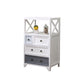 Retro Style Storage Chest Vertical Solid Wood Storage Chest Dresser for Bedroom 20"L x 14"W x 33"H White-Gray Clearhalo 'Bedroom Furniture' 'Dressers & Chests' 'dressers_chests' 'furn' 'furn_dressers_chests' 'Furniture' 5389755