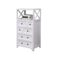 Retro Style Storage Chest Vertical Solid Wood Storage Chest Dresser for Bedroom 20"L x 14"W x 39"H White Clearhalo 'Bedroom Furniture' 'Dressers & Chests' 'dressers_chests' 'furn' 'furn_dressers_chests' 'Furniture' 5389762