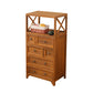 Retro Style Storage Chest Vertical Solid Wood Storage Chest Dresser for Bedroom 20"L x 14"W x 39"H Brown Clearhalo 'Bedroom Furniture' 'Dressers & Chests' 'dressers_chests' 'furn' 'furn_dressers_chests' 'Furniture' 5389775