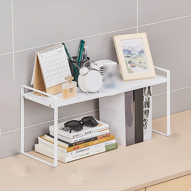 Modern Style Bookshelf Metal Open Back Bookcase for Home Office 21.7"L x 8.3"W x 9.8"H White Clearhalo 'Bookcases' 'furn' 'furn_bookcases' 'Furniture' 'Office Furniture' 5389876
