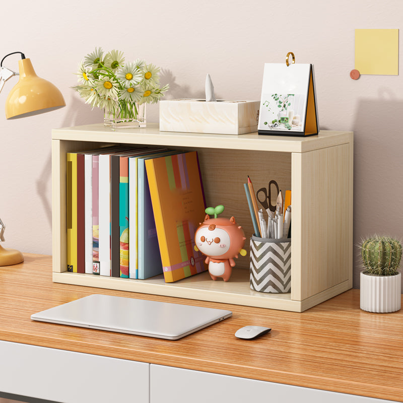 Contemporary Engineer Wood Bookshelf Closed Back Bookcase,17.7"L x 6.7"W x 11.8"H Natural Clearhalo 'Bookcases' 'furn' 'furn_bookcases' 'Furniture' 'Office Furniture' 5389899