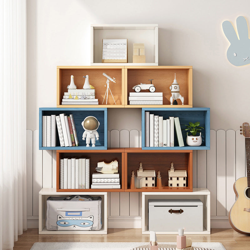 Contemporary Engineer Wood Bookshelf Closed Back Bookcase,17.7"L x 6.7"W x 11.8"H Clearhalo 'Bookcases' 'furn' 'furn_bookcases' 'Furniture' 'Office Furniture' 5389904