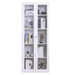 Modern Style Metal Bookshelf White Close Back Bookcase with Door for Home Office