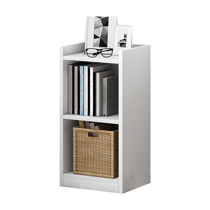 Contemporary Engineered Wood Bookcase, Geometric Bookshelf for Bedroom