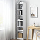 Contemporary Engineered Wood Bookcase, Geometric Bookshelf for Bedroom