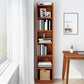 Contemporary Engineered Wood Bookcase, Geometric Bookshelf for Bedroom