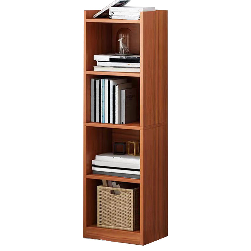 Contemporary Engineered Wood Bookcase, Geometric Bookshelf for Bedroom