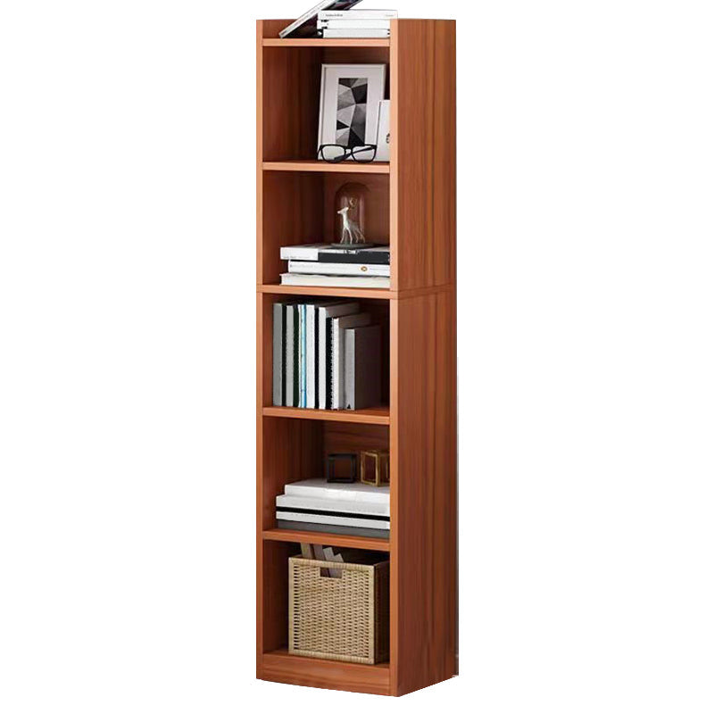 Contemporary Engineered Wood Bookcase, Geometric Bookshelf for Bedroom