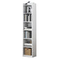 Contemporary Engineered Wood Bookcase, Geometric Bookshelf for Bedroom