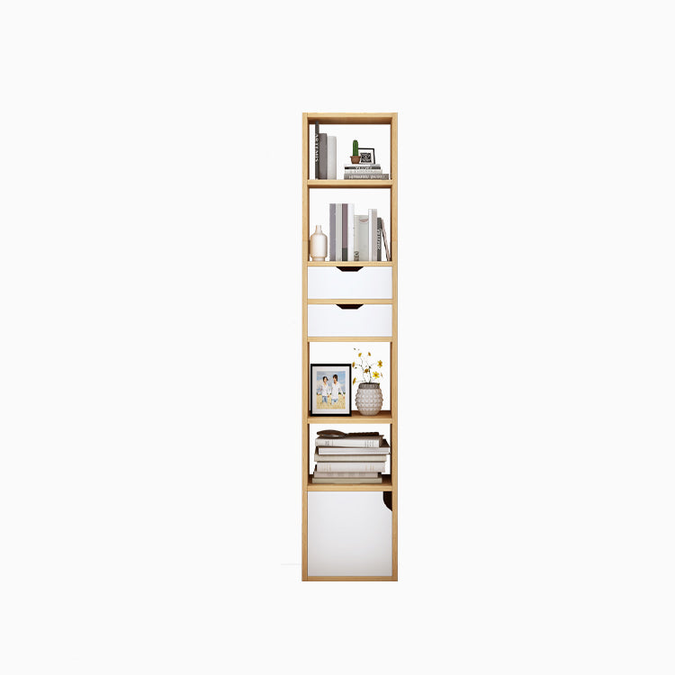 Contemporary Wood Bookcase, Geometric Bookshelf for Living Room Clearhalo 'Bookcases' 'furn' 'furn_bookcases' 'Furniture' 'Office Furniture' 5389995
