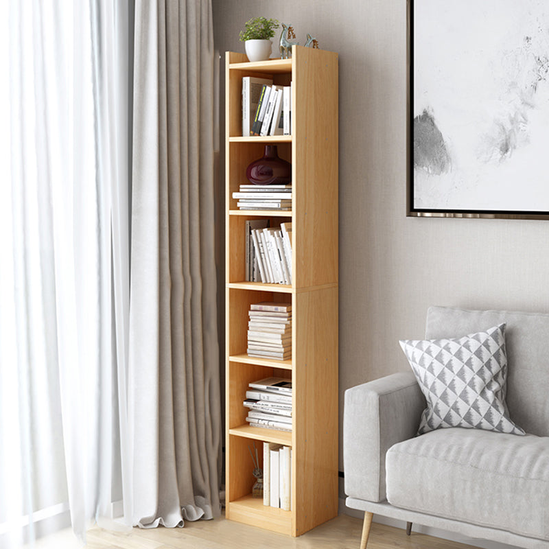 Contemporary Wood Bookcase, Geometric Bookshelf for Living Room 12.9"L x 11.8"W x 70.9"H Wood Clearhalo 'Bookcases' 'furn' 'furn_bookcases' 'Furniture' 'Office Furniture' 5389998
