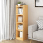 Contemporary Wood Bookcase, Geometric Bookshelf for Living Room 12.9"L x 11.8"W x 48.8"H Wood Clearhalo 'Bookcases' 'furn' 'furn_bookcases' 'Furniture' 'Office Furniture' 5390001