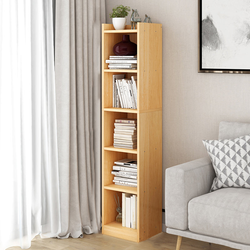 Contemporary Wood Bookcase, Geometric Bookshelf for Living Room 12.9"L x 11.8"W x 59.8"H Wood Clearhalo 'Bookcases' 'furn' 'furn_bookcases' 'Furniture' 'Office Furniture' 5390005
