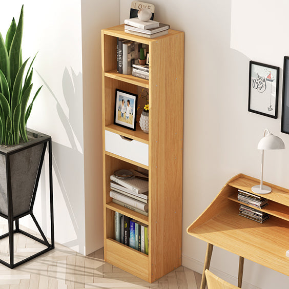 Contemporary Wood Bookcase, Geometric Bookshelf for Living Room Clearhalo 'Bookcases' 'furn' 'furn_bookcases' 'Furniture' 'Office Furniture' 5390006