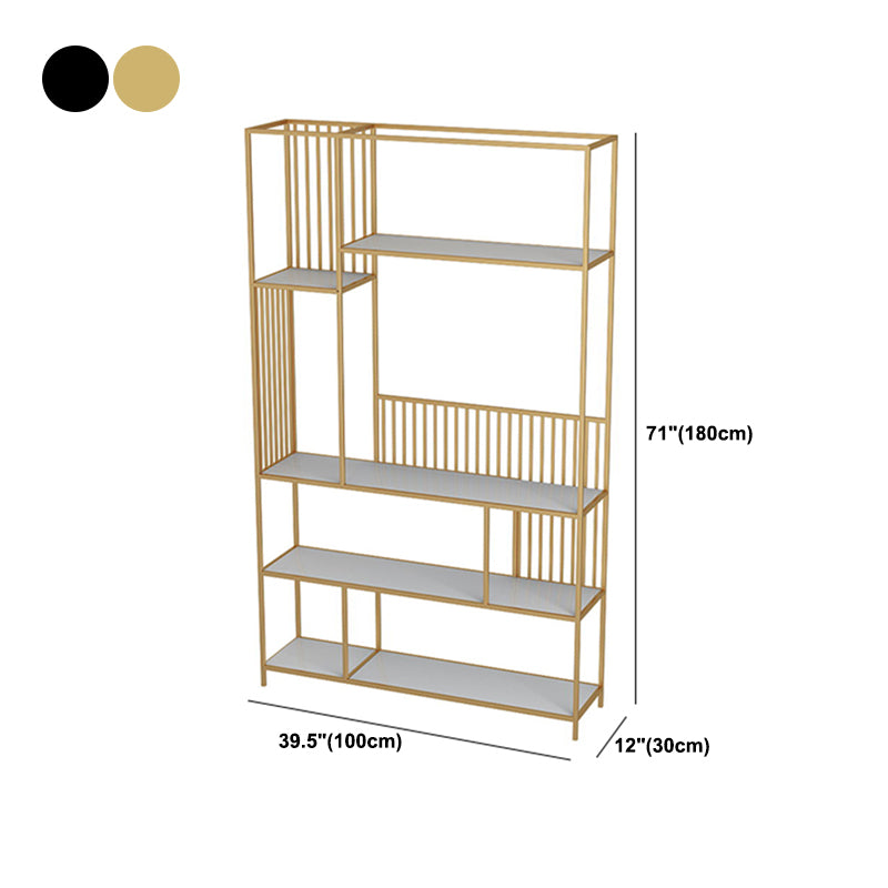 Nordic Metal Storage Bookshelf Rectangle Bookcase for Home Office Clearhalo 'Bookcases' 'furn' 'furn_bookcases' 'Furniture' 'Office Furniture' 5390035