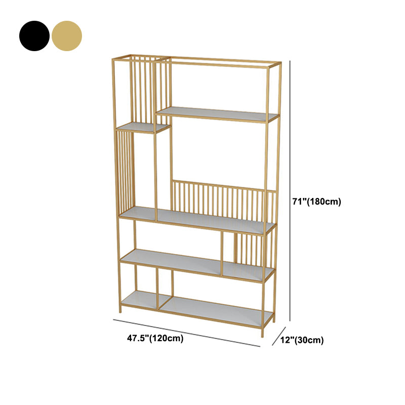 Nordic Metal Storage Bookshelf Rectangle Bookcase for Home Office Clearhalo 'Bookcases' 'furn' 'furn_bookcases' 'Furniture' 'Office Furniture' 5390036