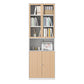 Closed Standard Bookshelf Modern Door Home Study Living Room Bookcase 27.6"L x 12.9"W x 78.7"H White-Yellow Clearhalo 'Bookcases' 'furn' 'furn_bookcases' 'Furniture' 'Office Furniture' 5390039