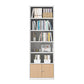 Closed Standard Bookshelf Modern Door Home Study Living Room Bookcase 23.6"L x 12.9"W x 70.9"H White-Yellow Clearhalo 'Bookcases' 'furn' 'furn_bookcases' 'Furniture' 'Office Furniture' 5390044