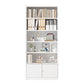 Closed Standard Bookshelf Modern Door Home Study Living Room Bookcase 31.5"L x 12.9"W x 70.9"H White Clearhalo 'Bookcases' 'furn' 'furn_bookcases' 'Furniture' 'Office Furniture' 5390051