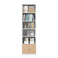 Closed Standard Bookshelf Modern Door Home Study Living Room Bookcase 19.7"L x 12.9"W x 70.9"H White-Yellow Clearhalo 'Bookcases' 'furn' 'furn_bookcases' 'Furniture' 'Office Furniture' 5390054