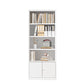 Closed Standard Bookshelf Modern Door Home Study Living Room Bookcase 23.6"L x 12.9"W x 59"H White Clearhalo 'Bookcases' 'furn' 'furn_bookcases' 'Furniture' 'Office Furniture' 5390064