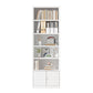 Closed Standard Bookshelf Modern Door Home Study Living Room Bookcase 23.6"L x 12.9"W x 70.9"H White Clearhalo 'Bookcases' 'furn' 'furn_bookcases' 'Furniture' 'Office Furniture' 5390068