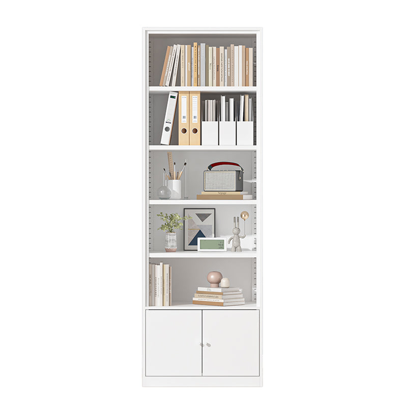 Closed Standard Bookshelf Modern Door Home Study Living Room Bookcase 23.6"L x 12.9"W x 70.9"H White Clearhalo 'Bookcases' 'furn' 'furn_bookcases' 'Furniture' 'Office Furniture' 5390068