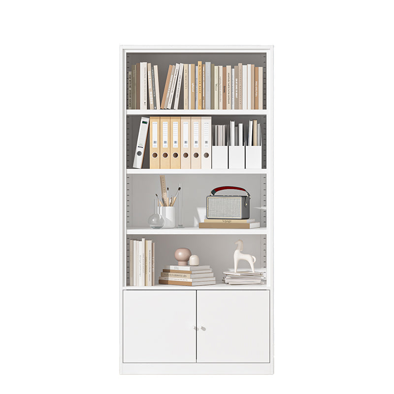 Closed Standard Bookshelf Modern Door Home Study Living Room Bookcase 27.6"L x 12.9"W x 59"H White Clearhalo 'Bookcases' 'furn' 'furn_bookcases' 'Furniture' 'Office Furniture' 5390071