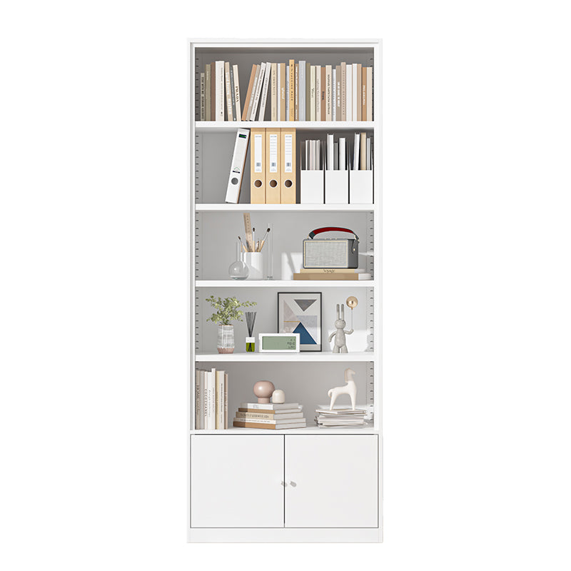 Closed Standard Bookshelf Modern Door Home Study Living Room Bookcase 27.6"L x 12.9"W x 70.9"H White Clearhalo 'Bookcases' 'furn' 'furn_bookcases' 'Furniture' 'Office Furniture' 5390073