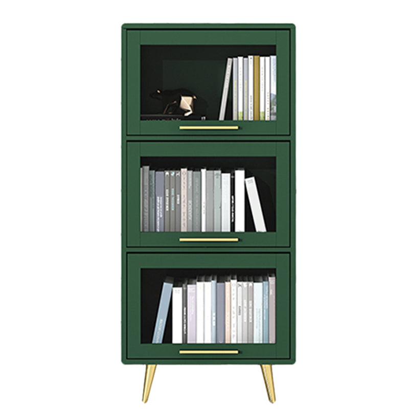 Modern Engineered Wood Bookcase, Door Bookshelf for Any Room, 12" W