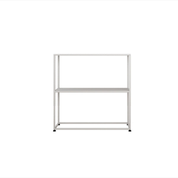 Metal Open Back Bookcase Industrial Etagere Storage Bookshelf