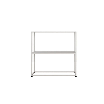Metal Open Back Bookcase Industrial Etagere Storage Bookshelf